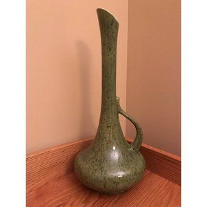 Vintage 1960’s ROYAL HAEGER  Pottery Ewer Pitcher Avocado Green Speckle #408